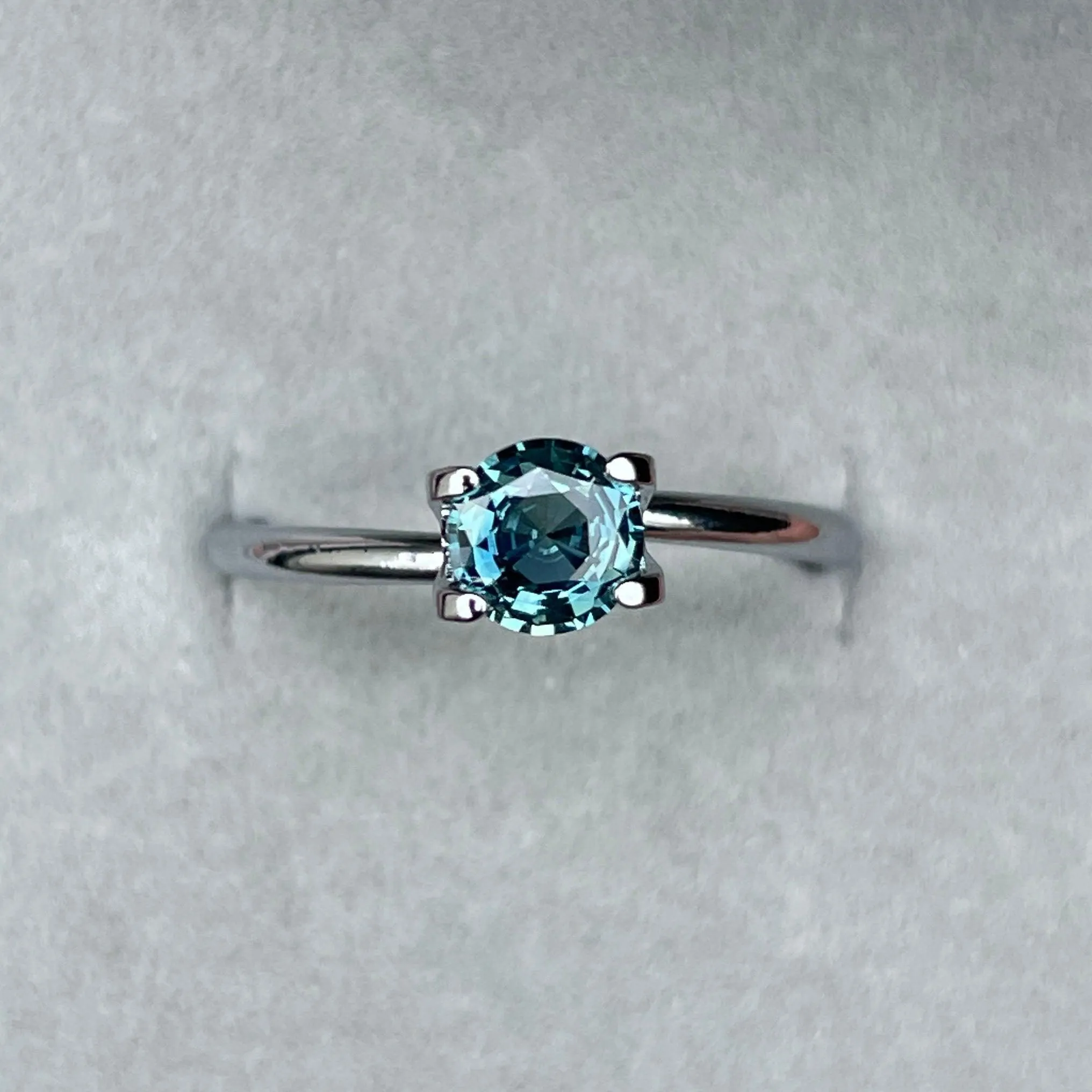 0.71 ct natural Teal Sapphire is well cut to bring out the best colour and lustre, make a custom designed unique ring with this sapphire