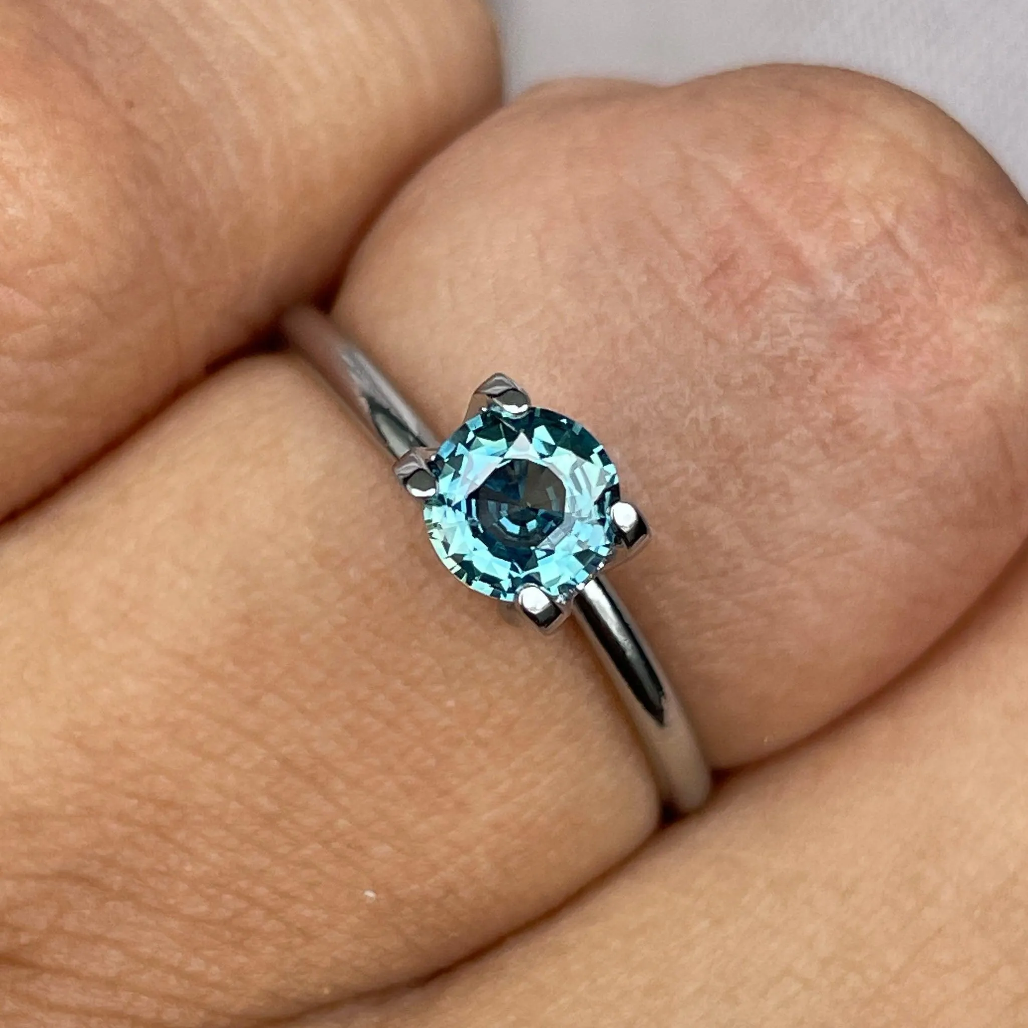 0.71 ct natural Teal Sapphire is well cut to bring out the best colour and lustre, make a custom designed unique ring with this sapphire
