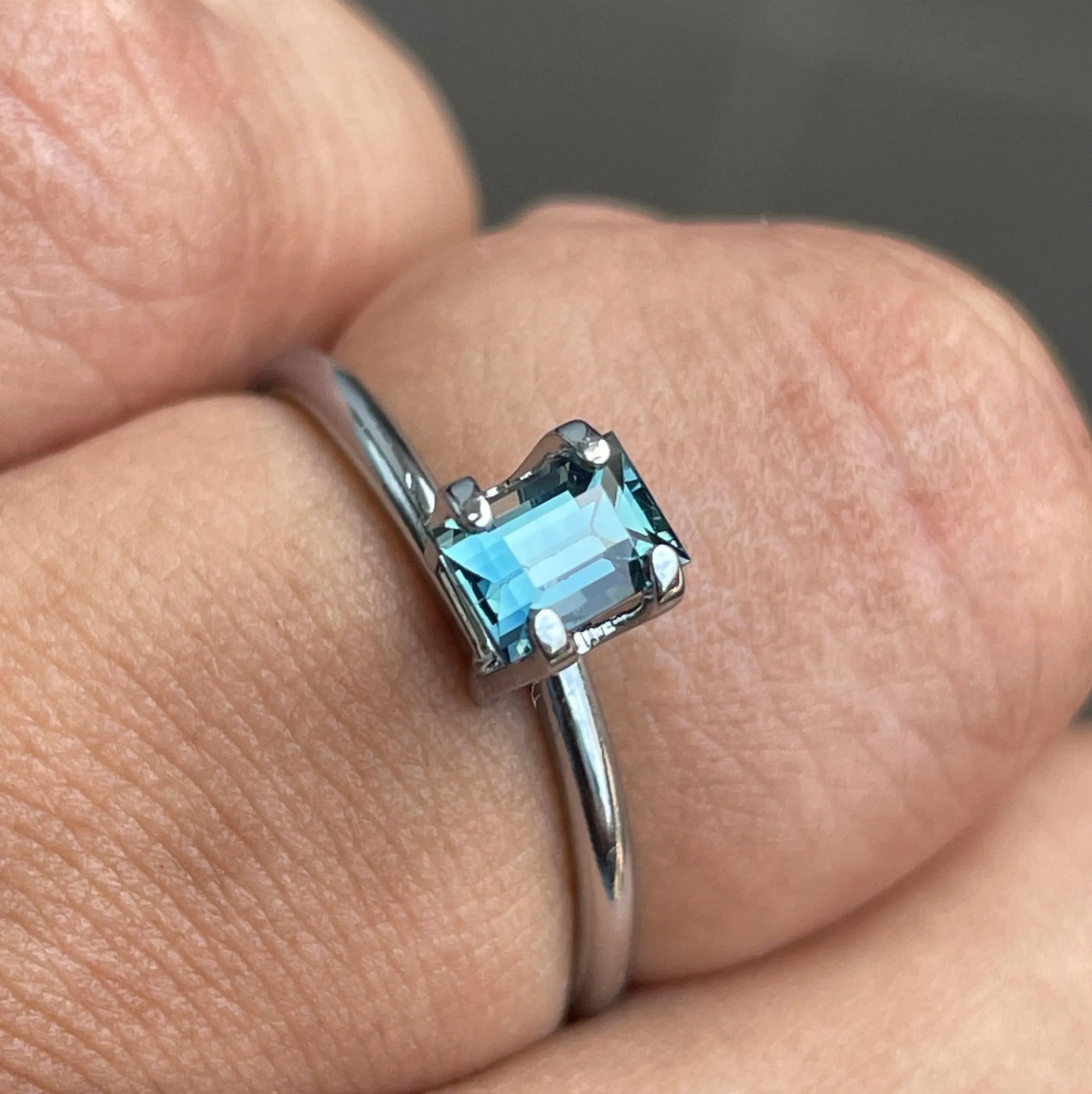 0.78 crt Teal Sapphire/ Green sapphire/ bi colour Sapphire/ parti sapphire/ Engagement Ring/ Montana sapphire/ Australian sapphire/