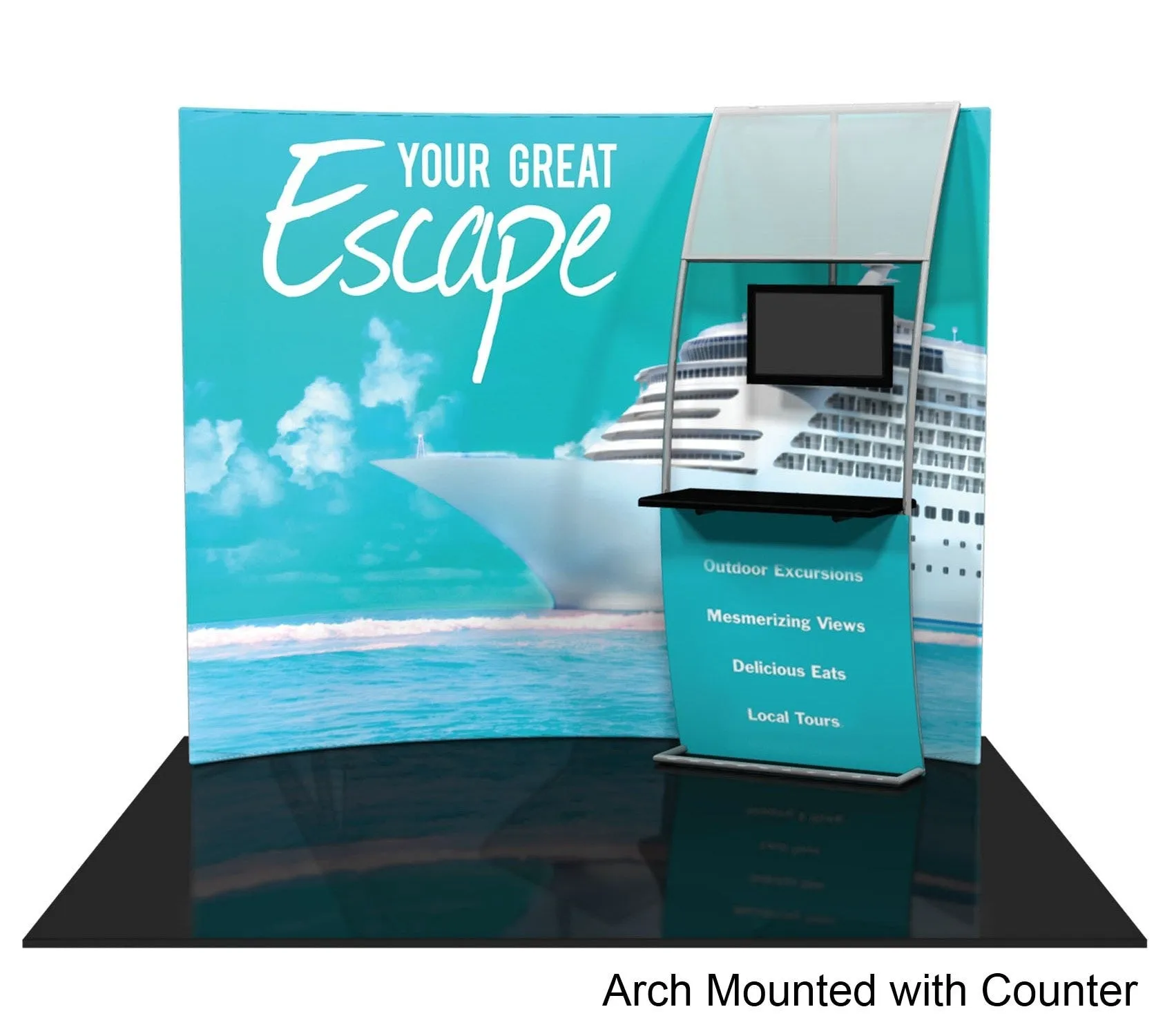 10' Formulate Displays with Monitor Mount - Horizontal