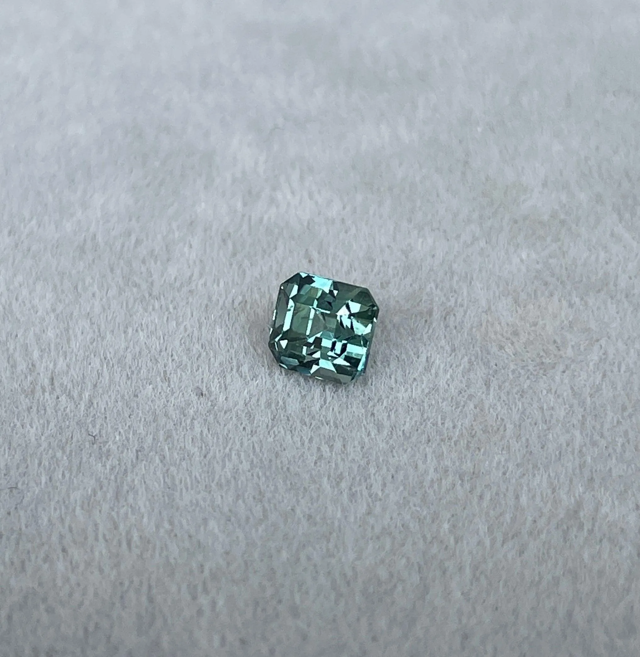 1.03 ct Teal Sapphire| One of a kind, Blue green emerald Sapphire for a custom diamond ring, white gold ring Bridal ring Anniversary gift
