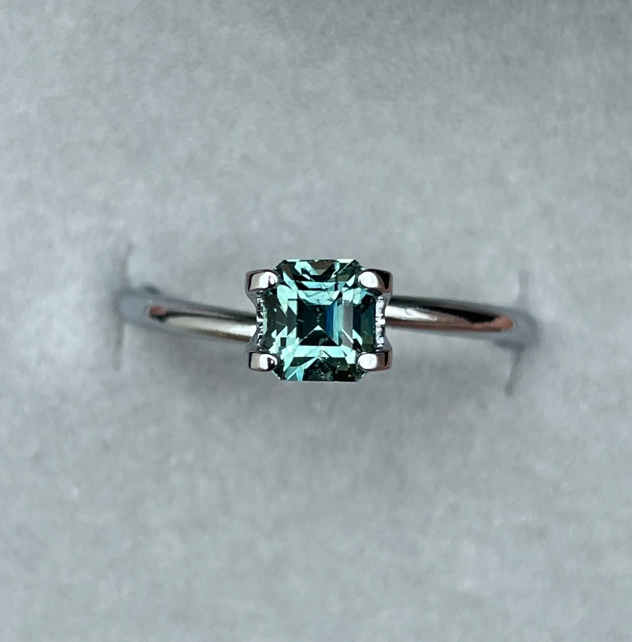 1.03 ct Teal Sapphire| One of a kind, Blue green emerald Sapphire for a custom diamond ring, white gold ring Bridal ring Anniversary gift