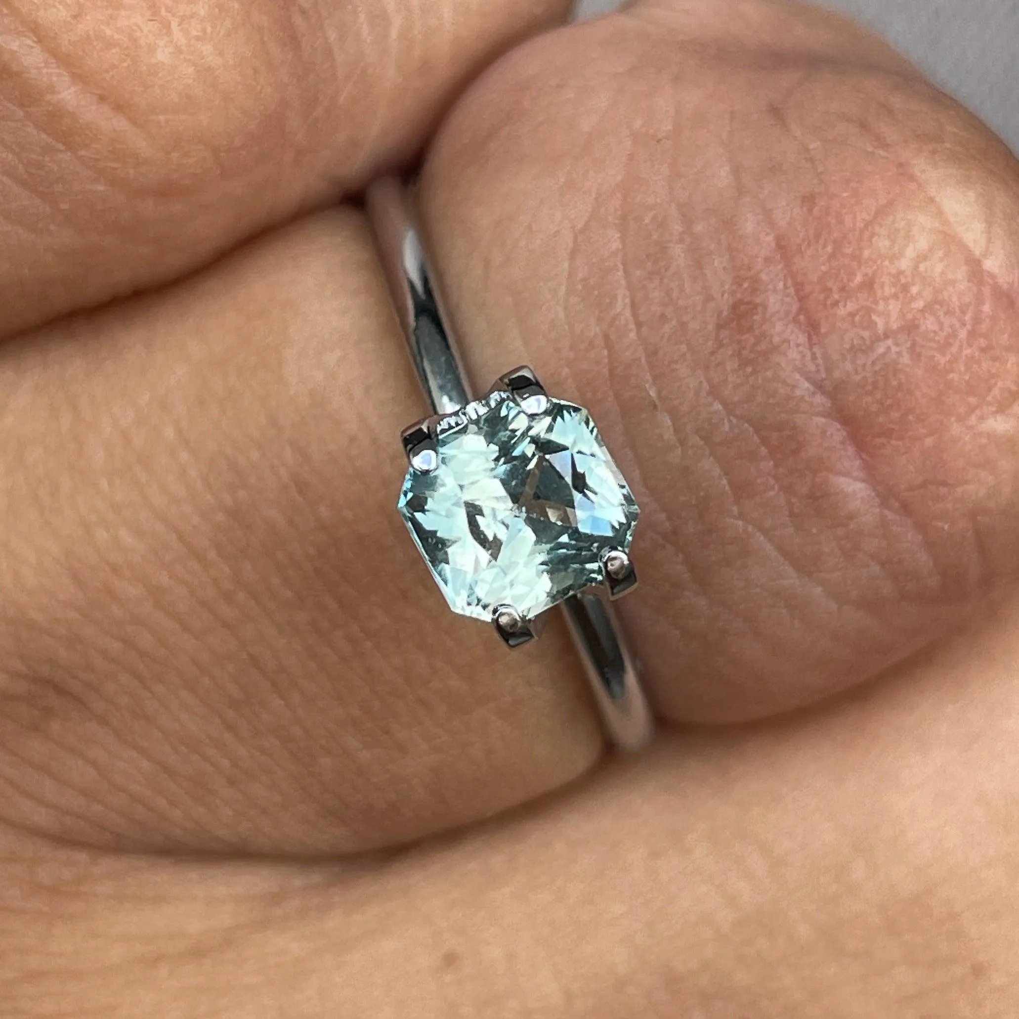 1.29-Carat Light Mint Green Sapphire (Heated)