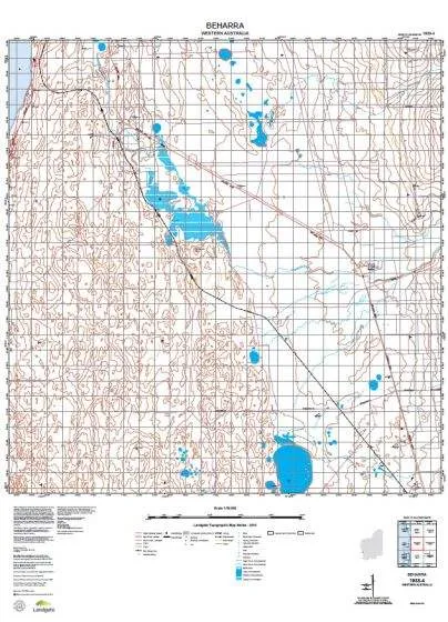 1938-4 Beharra Topographic Map by Landgate (2015)