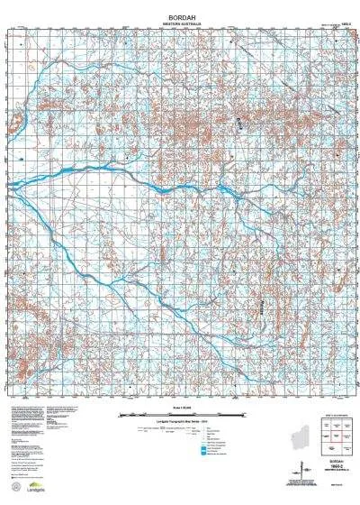1950-2 Bordah Topographic Map by Landgate (2015)
