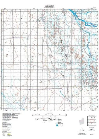1951-3 Nungabie Topographic Map by Landgate (2015)