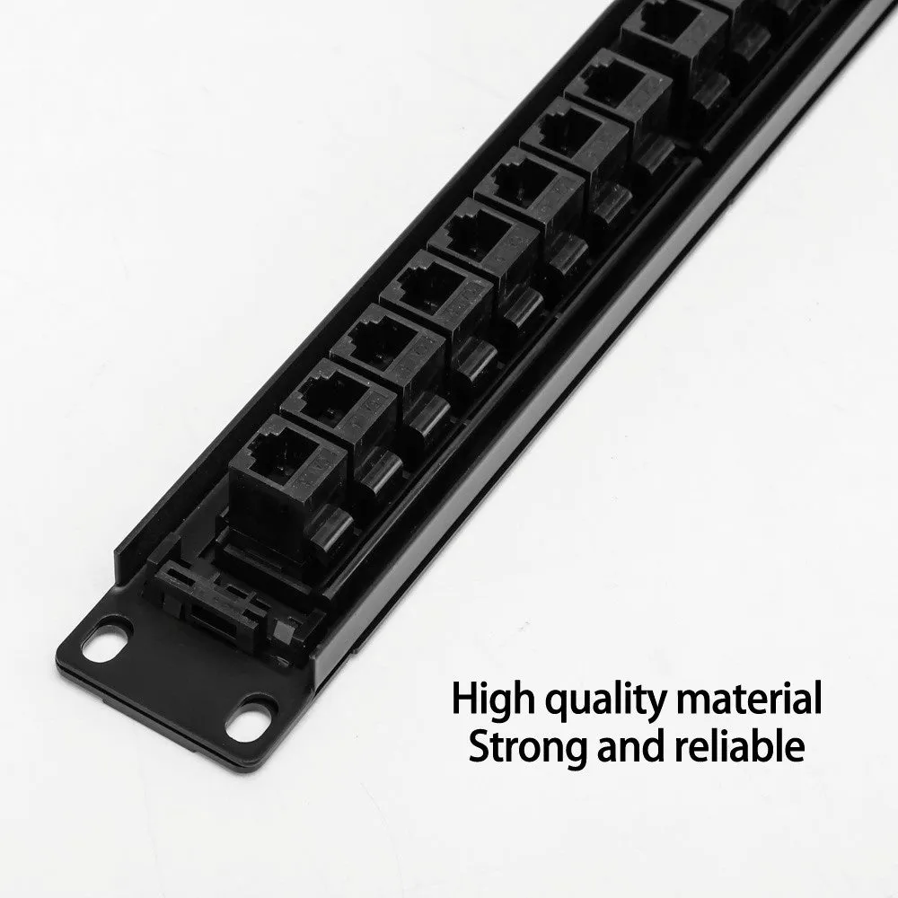 1U 24 2U 48 Port Pass-Through Cat6 Patch Panel Rj45 Connector Network Cable Adapter Keystone Jack Mo