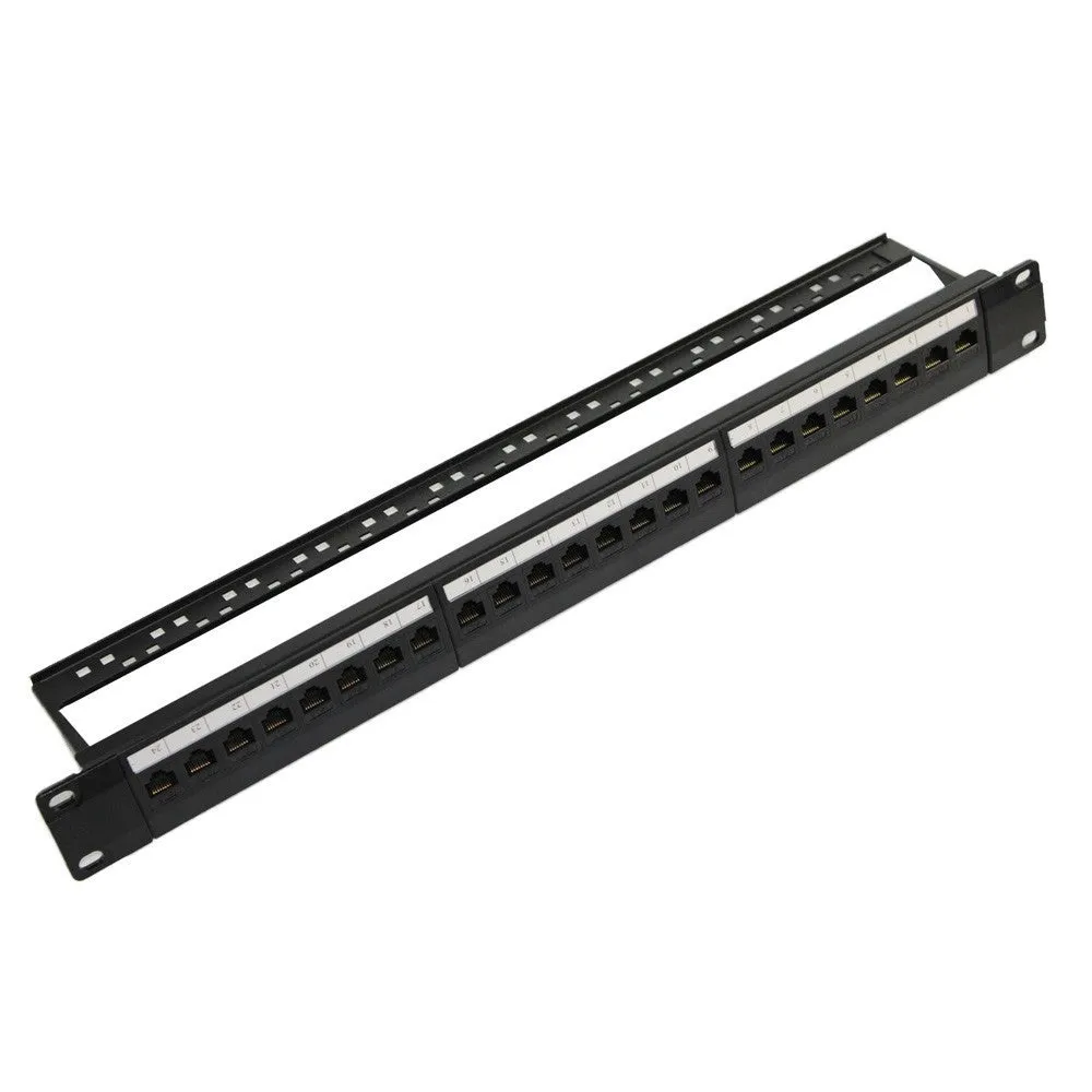 1U 24 2U 48 Port Pass-Through Cat6 Patch Panel Rj45 Connector Network Cable Adapter Keystone Jack Mo