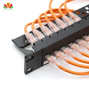 1U 24 2U 48 Port Pass-Through Cat6 Patch Panel Rj45 Connector Network Cable Adapter Keystone Jack Mo