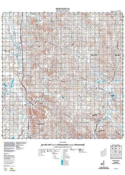 2136-3 New Norcia Topographic Map by Landgate (2015)
