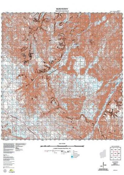 2454-1 Nunyerry Topographic Map by Landgate (2015)