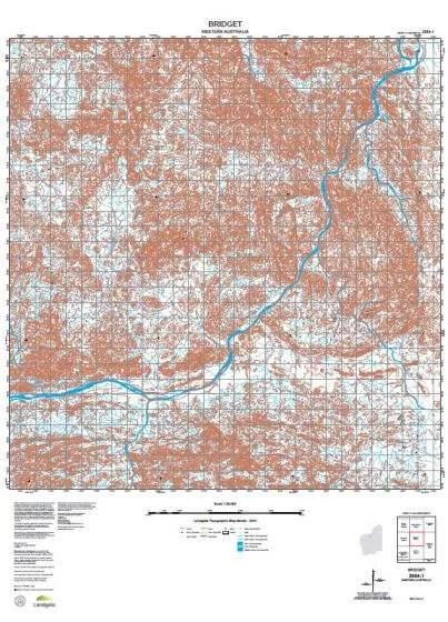 2954-1 Bridget Topographic Map by Landgate (2015)