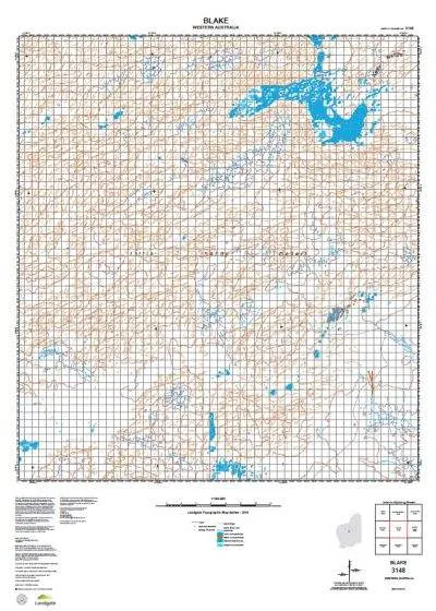 3148 Blake Topographic Map by Landgate (2015)