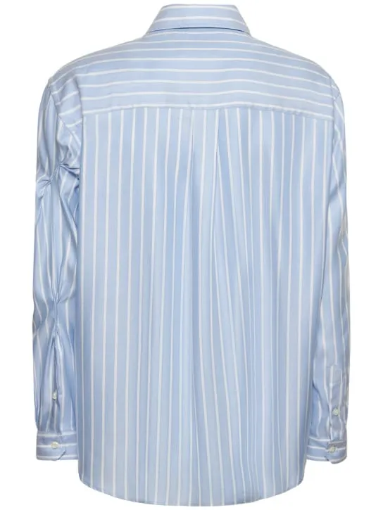 424   Stripe print lyocell shirt 