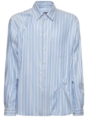 424   Stripe print lyocell shirt 