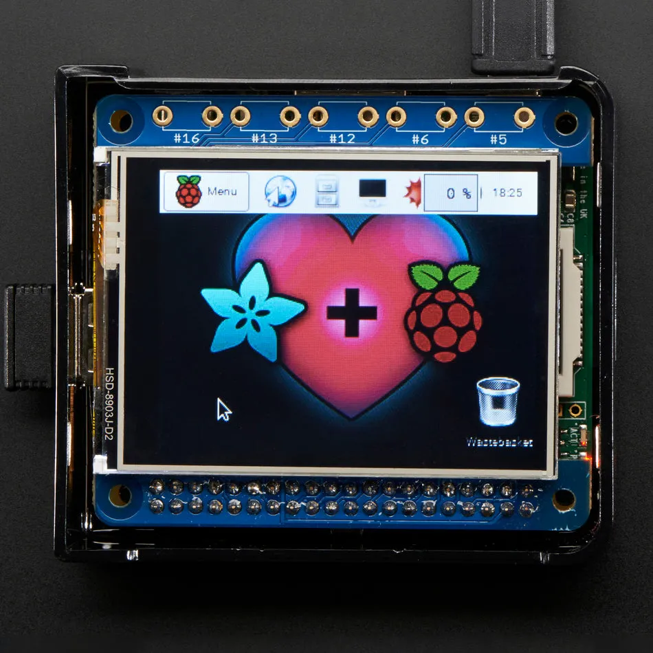 Adafruit PiTFT 2.4" HAT Mini Kit - 320x240 TFT Touchscreen