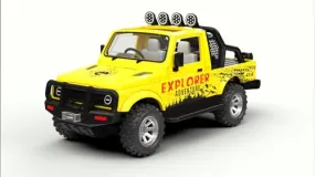 Amisha Gift Gallery Toy Car for Kids New Explorer Adventure Die Cast Model Open Ranger Jeep 4x4 Look Like Thar Maruti Gypsy Sports Off Road Toys Cars Color Assorted As Per Availability