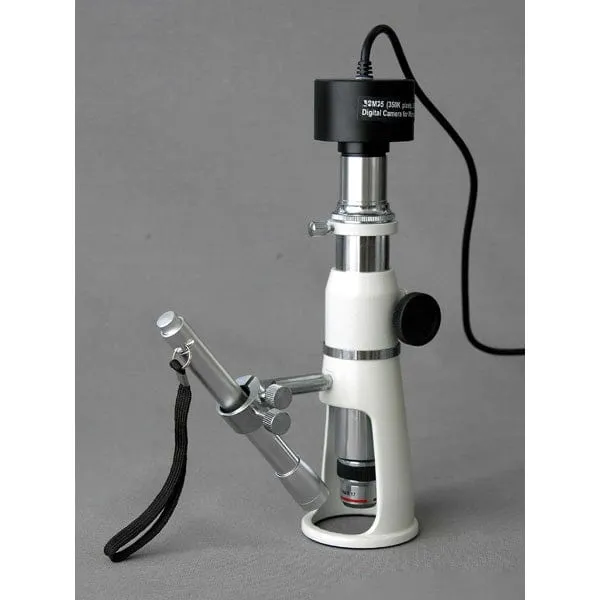 AmScope H2510 Series Measuring Shop Monocular Stereo Microscope 20X-50X-100X Magnification with 1.3MP Digital Camera