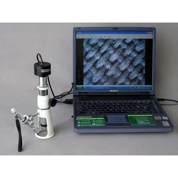 AmScope H2510 Series Measuring Shop Monocular Stereo Microscope 20X-50X-100X Magnification with 1.3MP Digital Camera