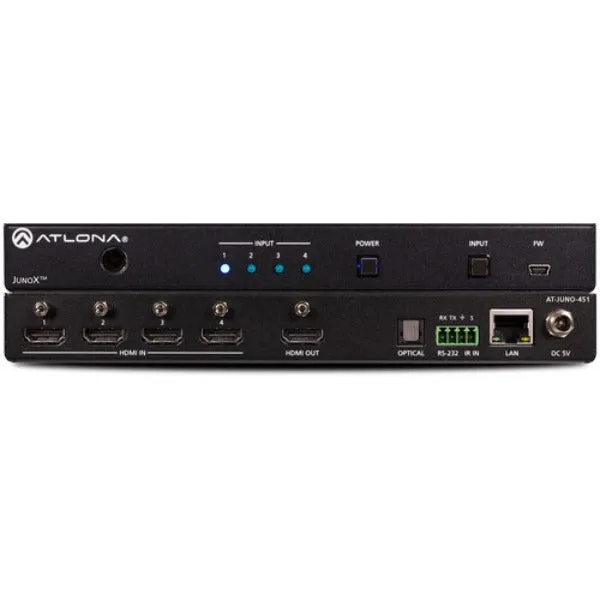 ATLONA AT-JUNO-451-HDBT  4K HDR 3 x 1 HDMI / 1 x HDBaseT Switcher