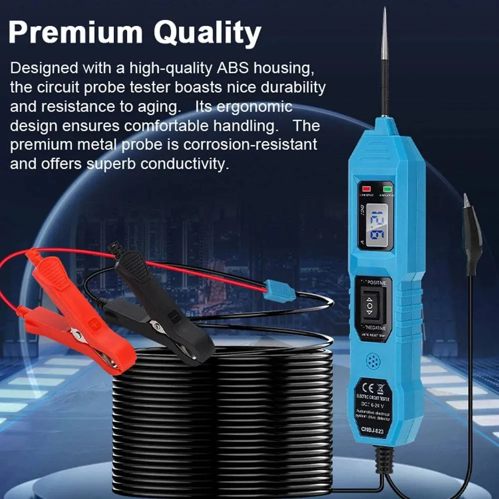 Automotive Power Circuit Probe Tester 3.5V-36V Car Electrical System Diagnostic Tool Component with LCD Digital Display