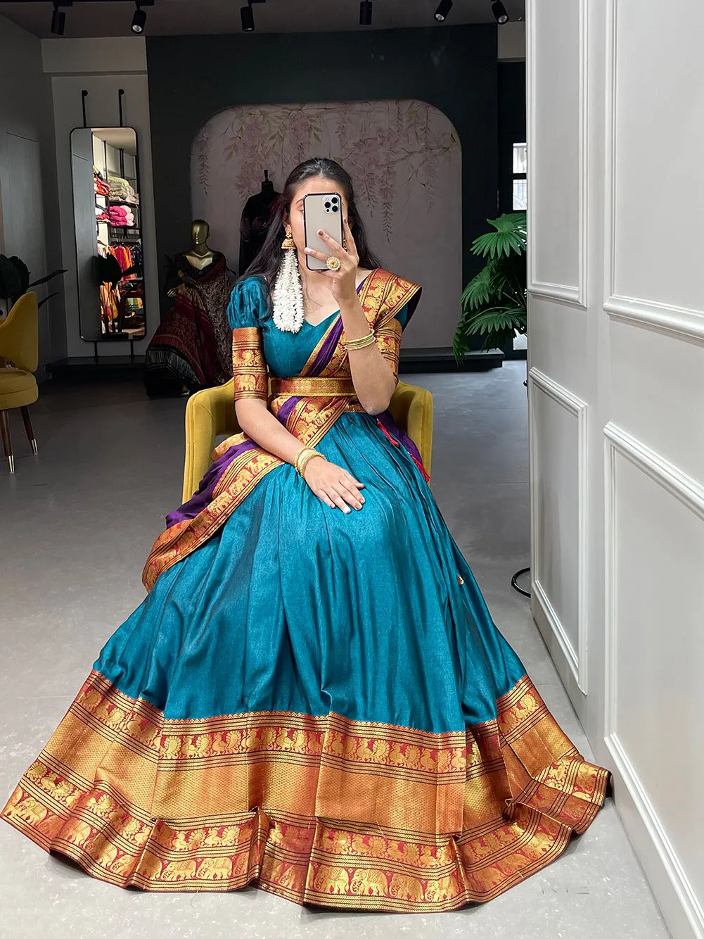 Beautiful Designer Narayan Pet Paithani Lehenga Choli