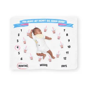 Boba Fleece Milestone Blanket by The Wee Been
