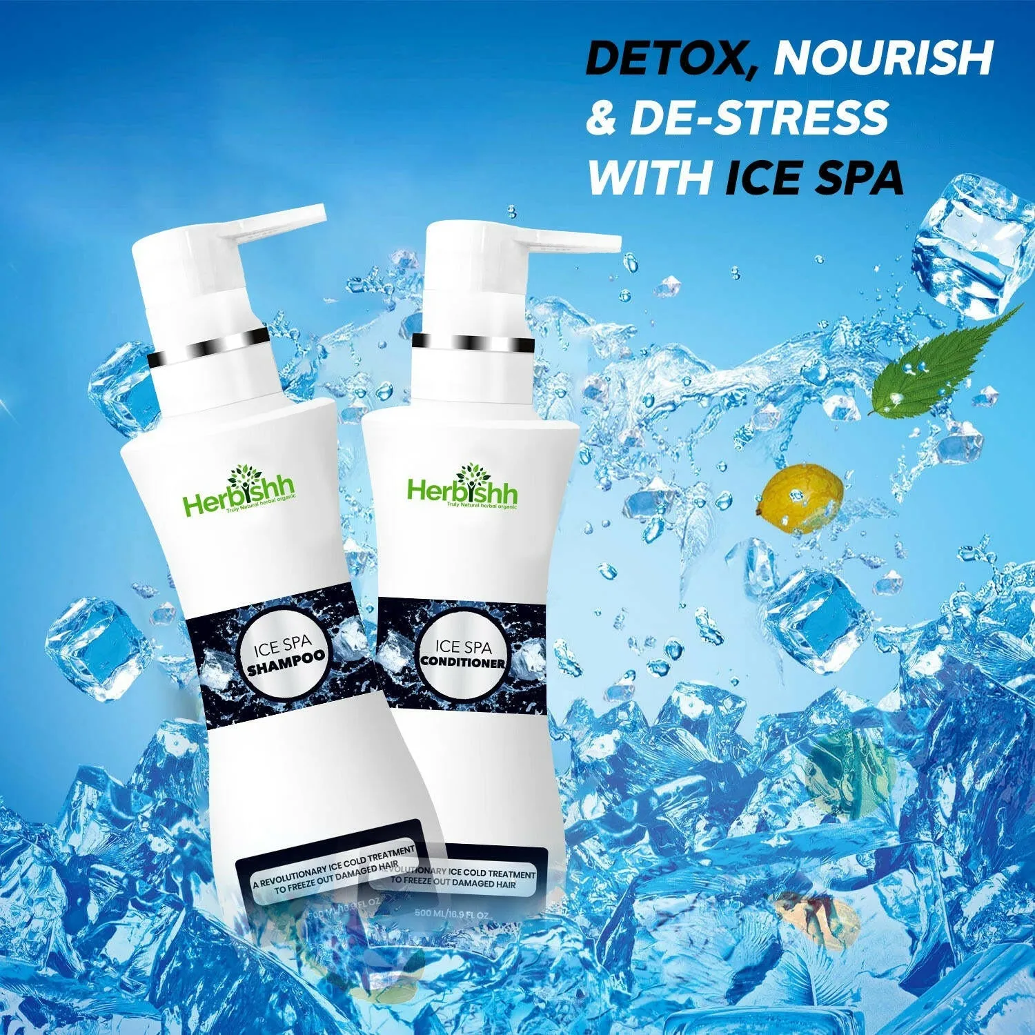 Buy 2 Ice Spa Hair Shampoo & Conditioner Set Get 1 Flower oil free - Herbishh