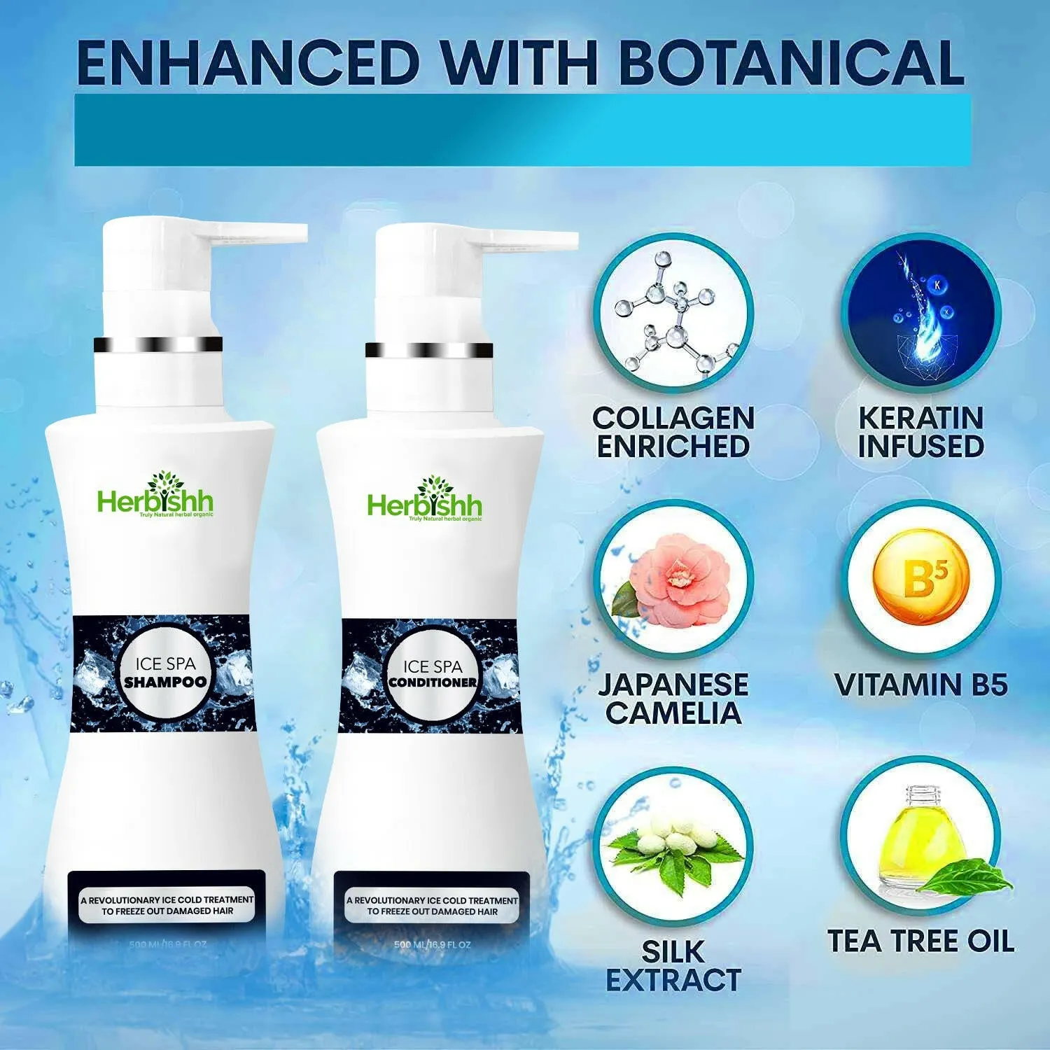 Buy 2 Ice Spa Hair Shampoo & Conditioner Set Get 1 Flower oil free - Herbishh
