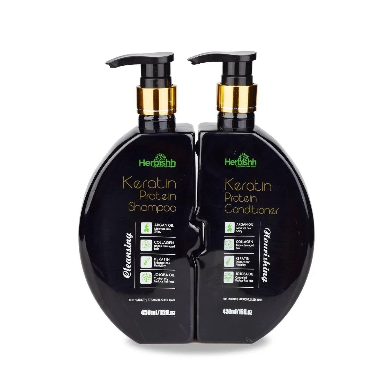 Buy 2 pcs Keratin Shampoo & Conditioner set get Instant Hair Straightener Cream free