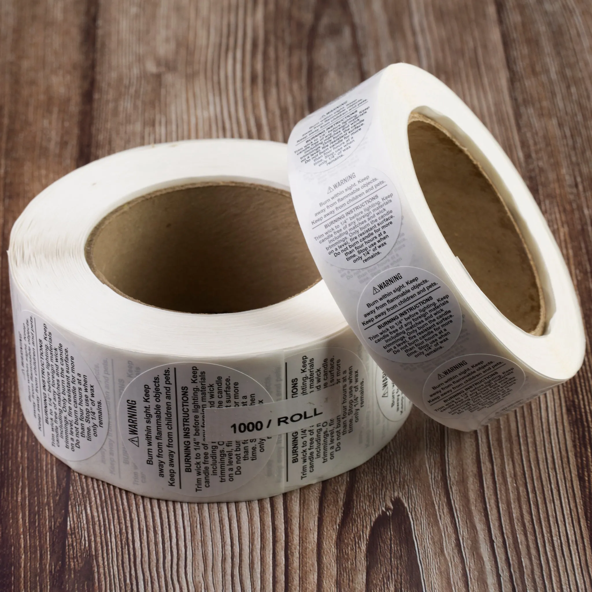 Candle Caution Labels - 2" Diameter