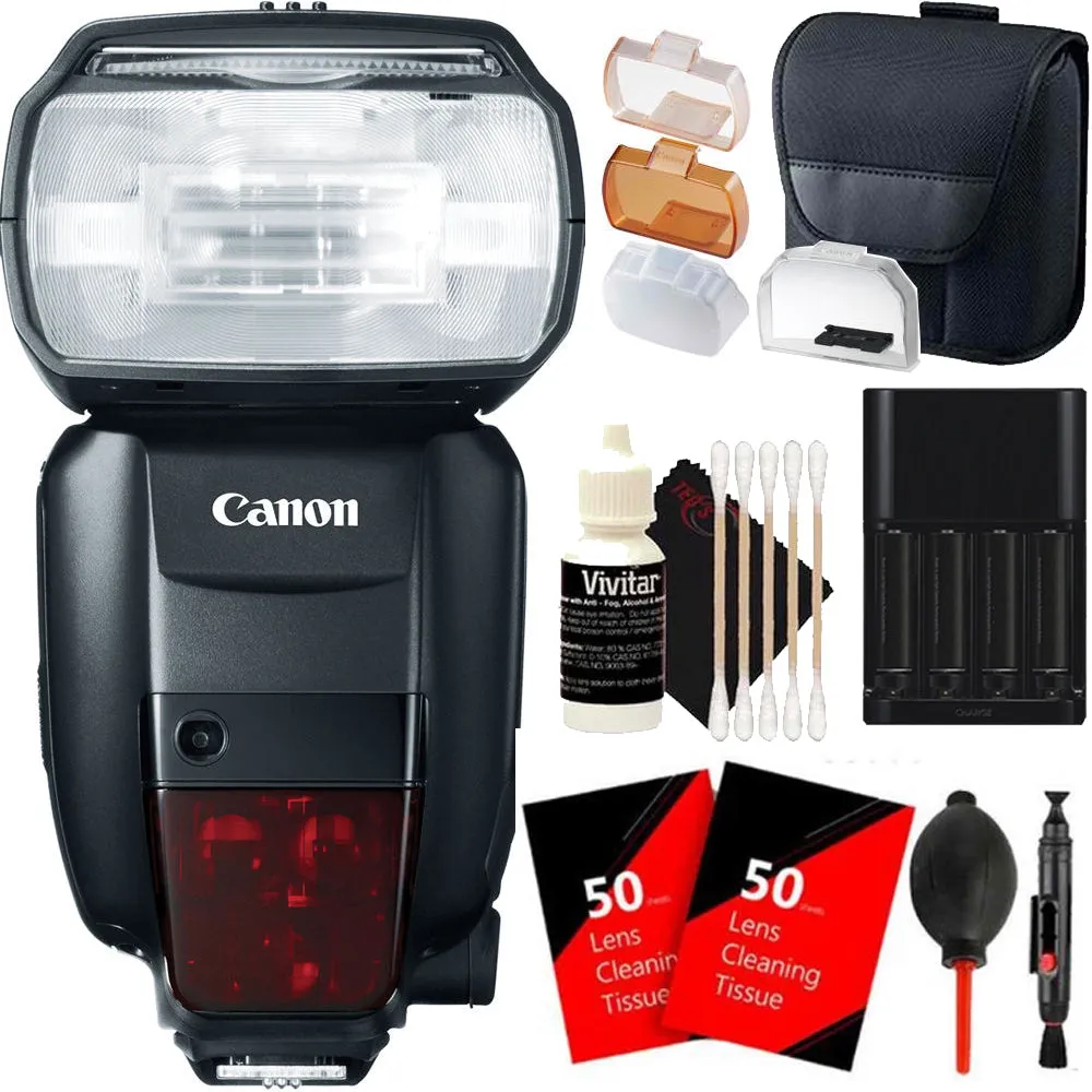 Canon Speedlite 600EX Shoe Mount Flashgun Speedlite Flash Black   Starter Bundle