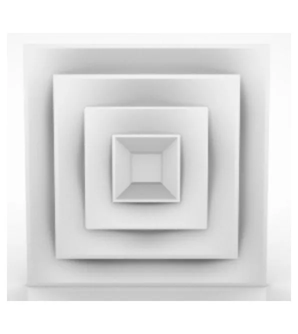 Ceiling Modular Lay-In Diffuser 12X12 with 3 Plates and Insulation - DP3