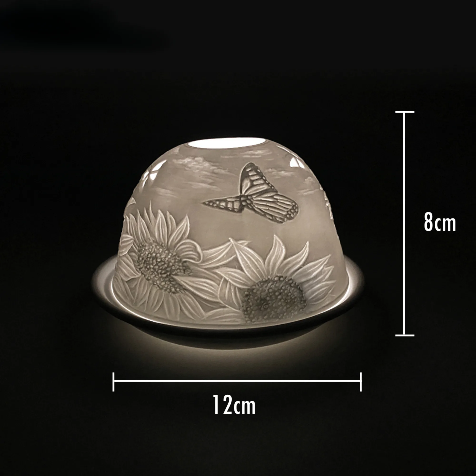 Cello Tealight Dome - Sunflower Butterfly