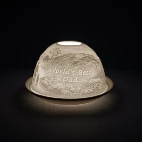 Cello Tealight Dome - Worlds Best Dad