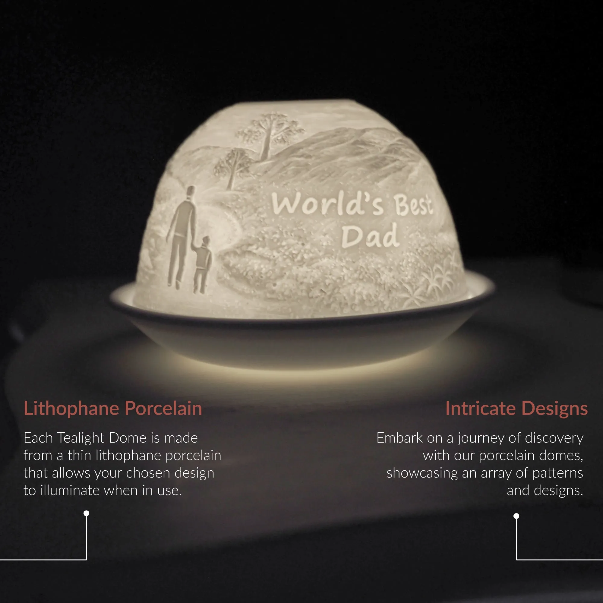 Cello Tealight Dome - Worlds Best Dad