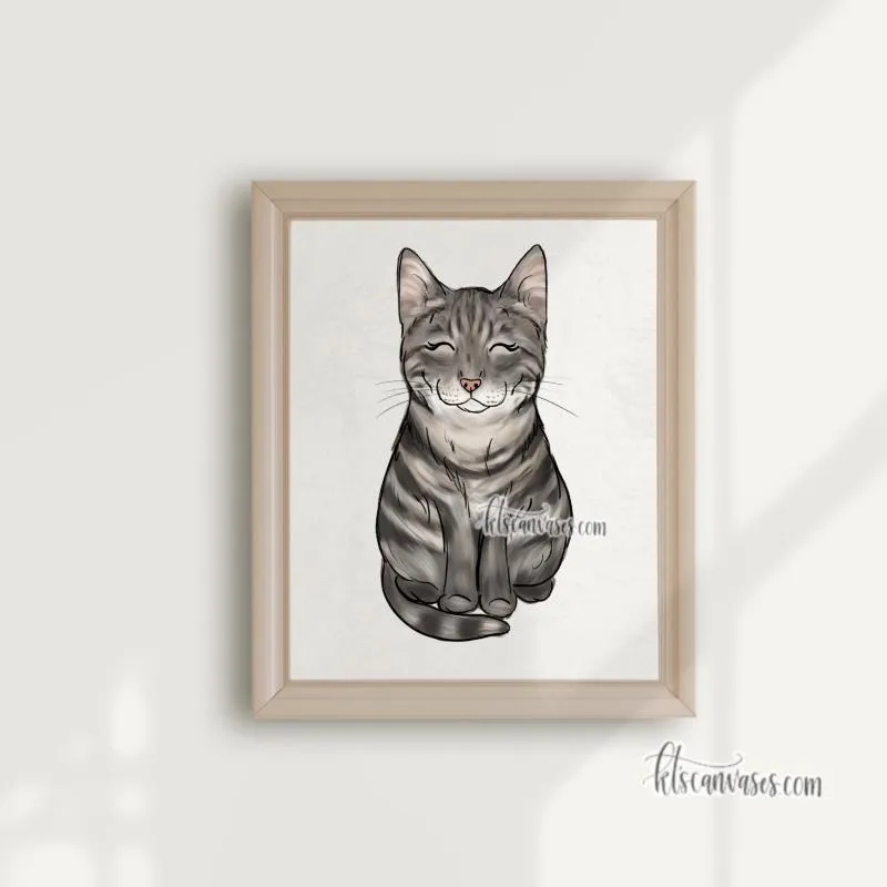 Choose Your GRAY CAT Art Print