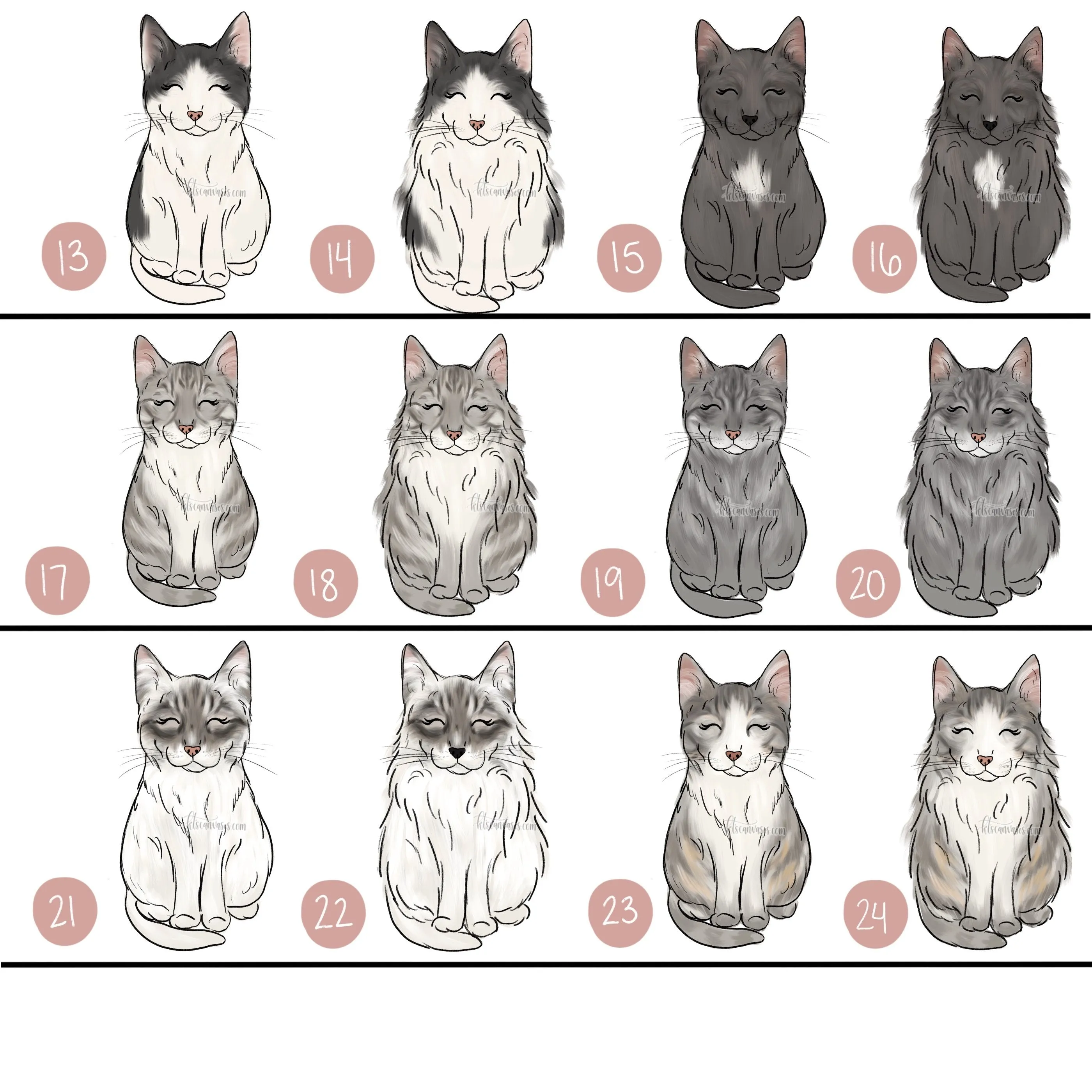 Choose Your GRAY CAT Art Print