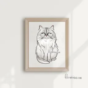 Choose Your PERSIAN CAT Art Print