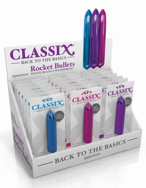 Classix Rocket Bullet Display of 18 - Assorted Colors
