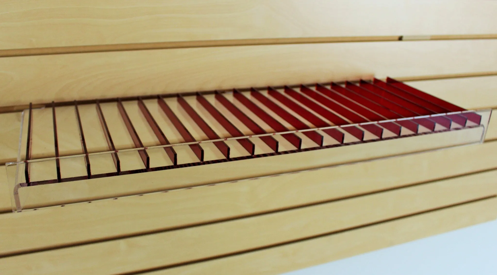 Colored Slatwall Shelves for E-Liquid/Lotions/Oils