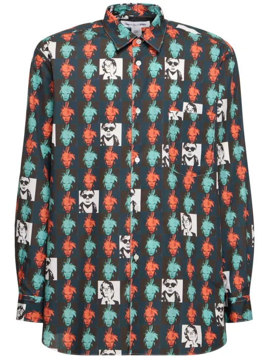 Comme des Garçons Shirt   Andy Warhol printed cotton poplin shirt 