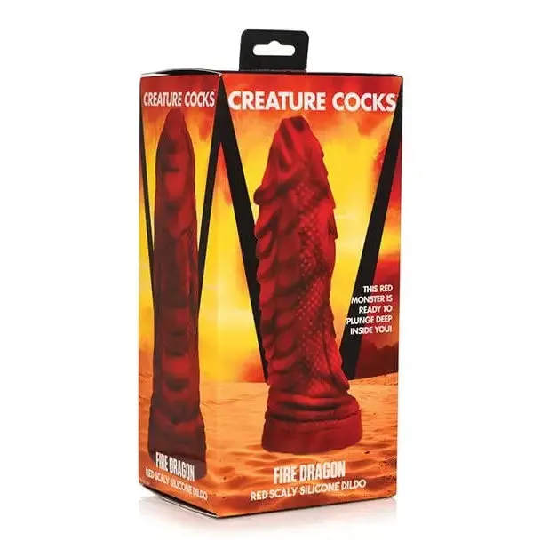 Creature Cocks Fire Dragon Scaly Silicone Dildo