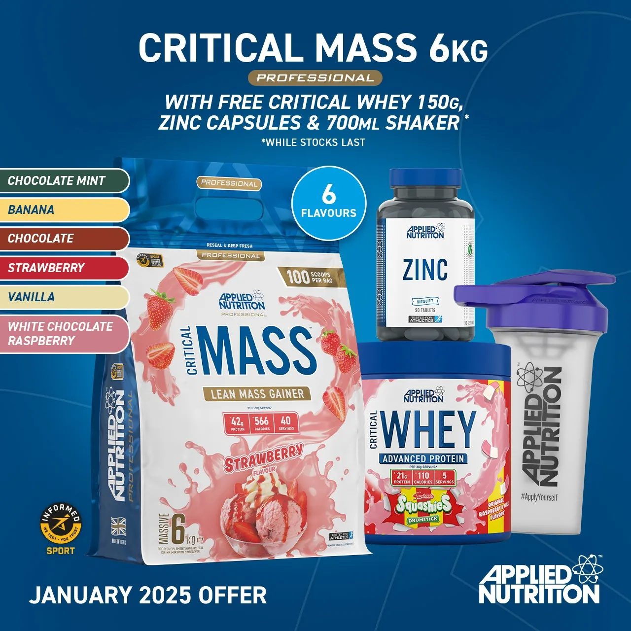 Critical Mass Professional 6kg - Lean Mass Gainer (40 Servings)