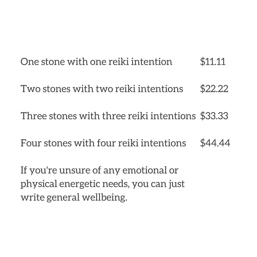 Customized Stone Bundle with a written Reiki Intention