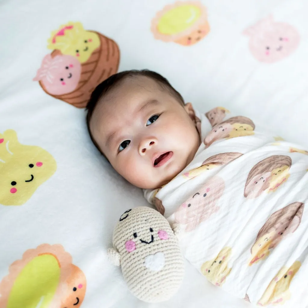 Dim Sum Fleece Milestone Blanket by The Wee Been