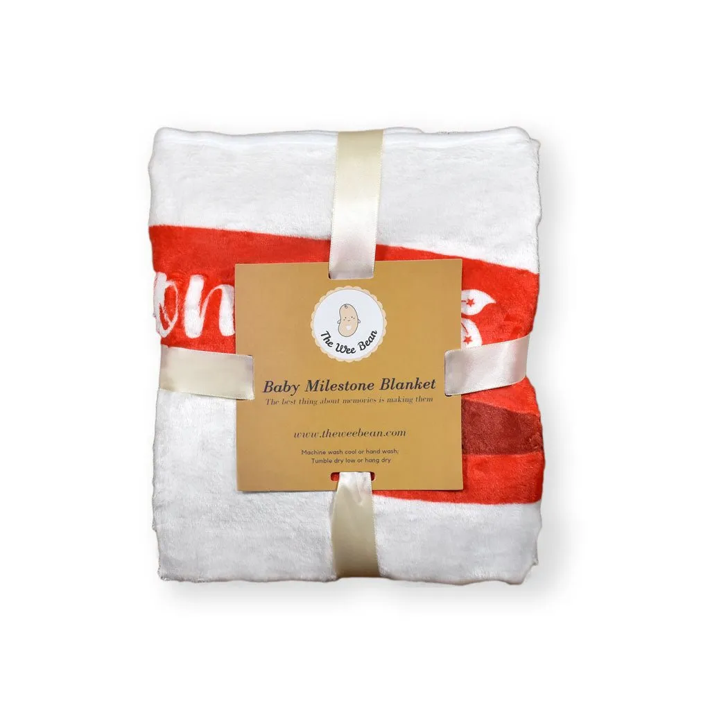 Dim Sum Fleece Milestone Blanket by The Wee Been