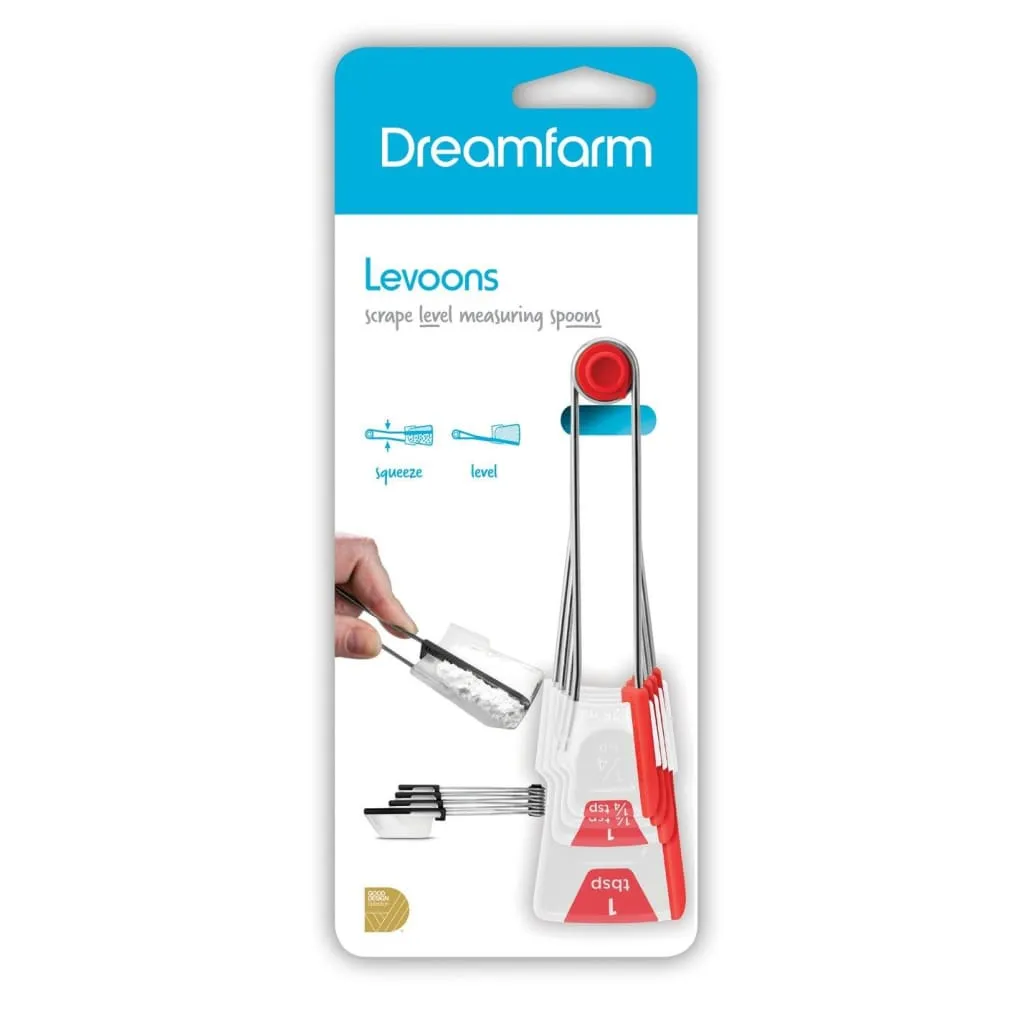 Dreamfarm Levoons Measuring Spoons Red