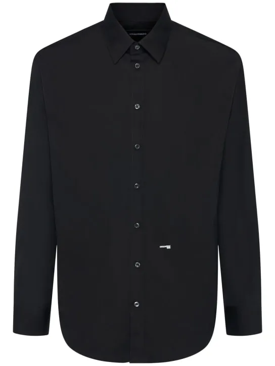 Dsquared2   Cotton poplin logo shirt 