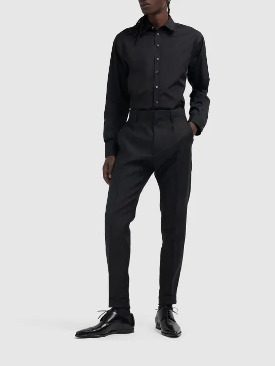 Dsquared2   Cotton poplin logo shirt 